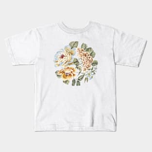 Circular Pastel Flowers Kids T-Shirt